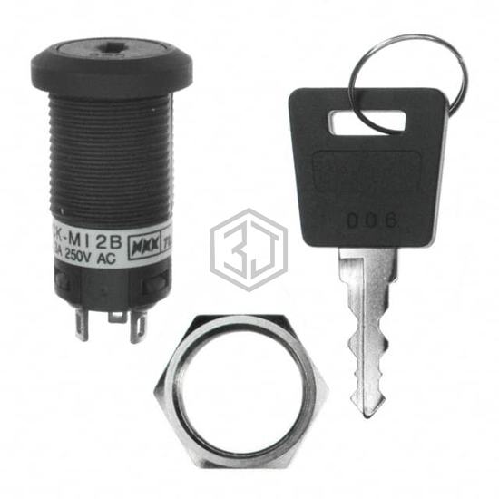 CKM12BFW01-006 - NKK Switches - Keylock Switches