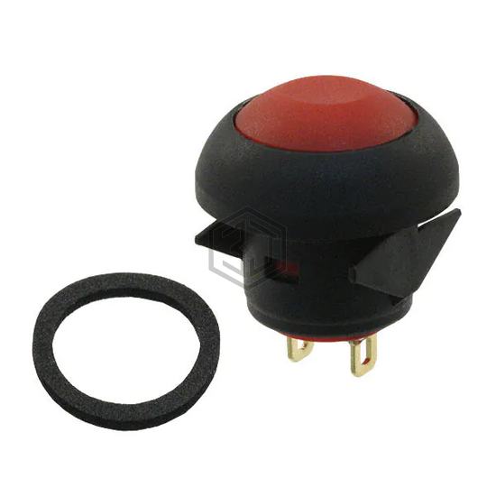 RP8100B1M1CEBLKREDNIL - E-Switch - Pushbutton Switches