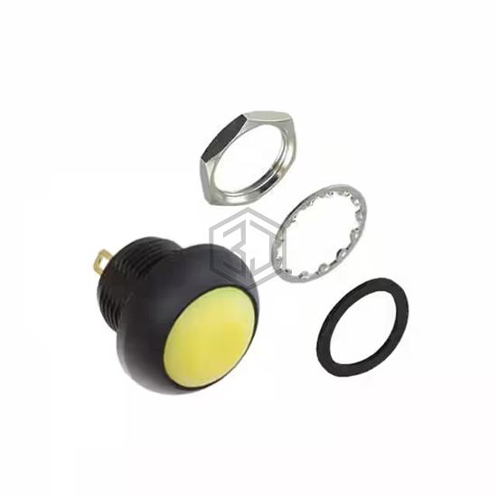 RP8100B2M1CEBLKYELNIL - E-Switch - Pushbutton Switches