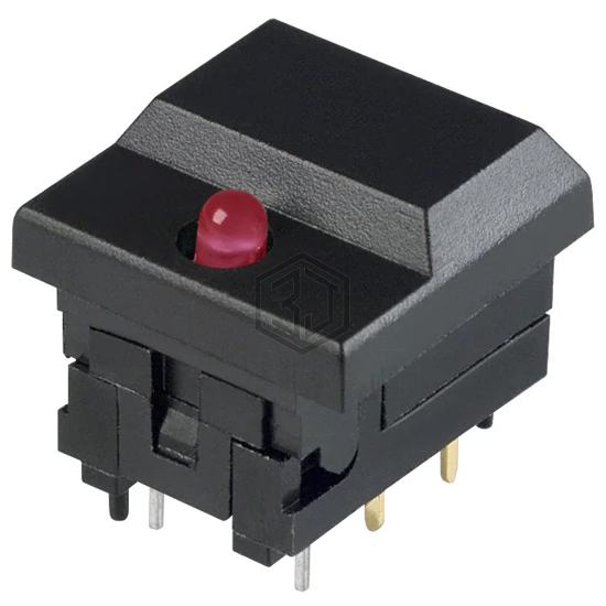 5511MBLKRED - E-Switch - Pushbutton Switches
