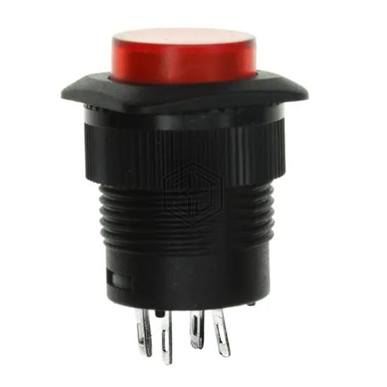 RP3508ABLKREDREDNS - E-Switch - Pushbutton Switches