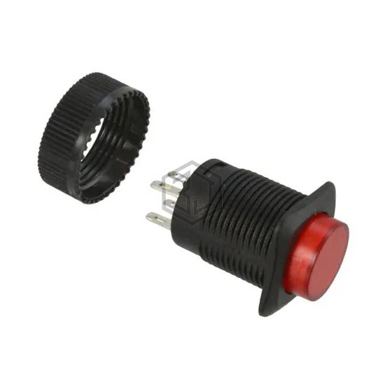 RP3508BBLKREDREDNS - E-Switch - Pushbutton Switches