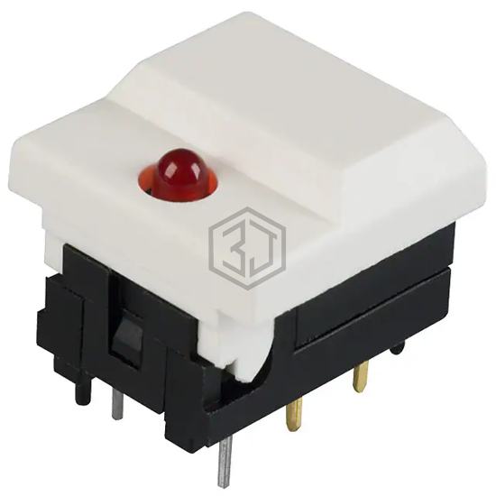 5511MWHTRED - E-Switch - Pushbutton Switches