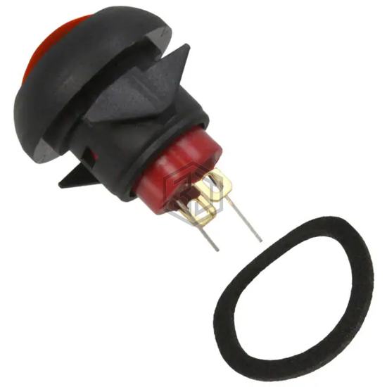 RP8100B1M1CEBLKBLKRED - E-Switch - Pushbutton Switches