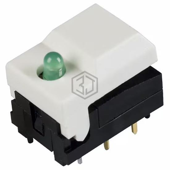 5501MWHTGRN - E-Switch - Pushbutton Switches