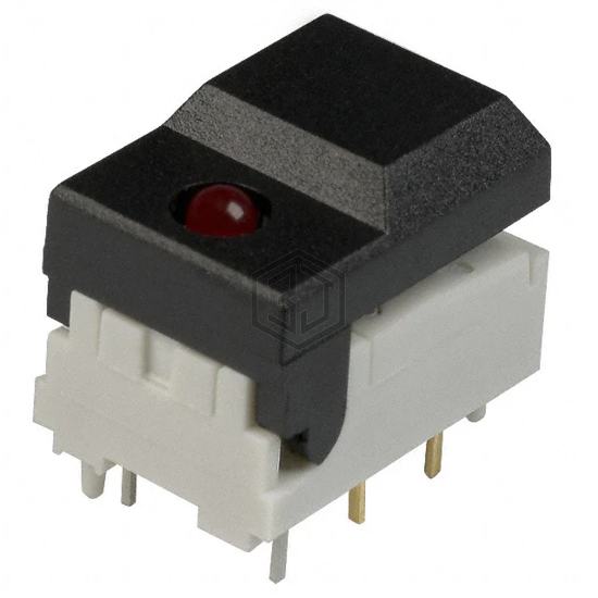 SERL BK RD 7.62 AU OA - C&K - Pushbutton Switches