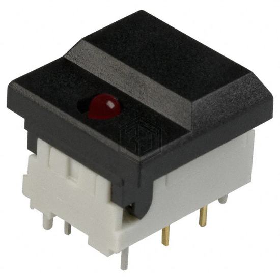 SETL BK RD 7.62 AU OA - C&K - Pushbutton Switches