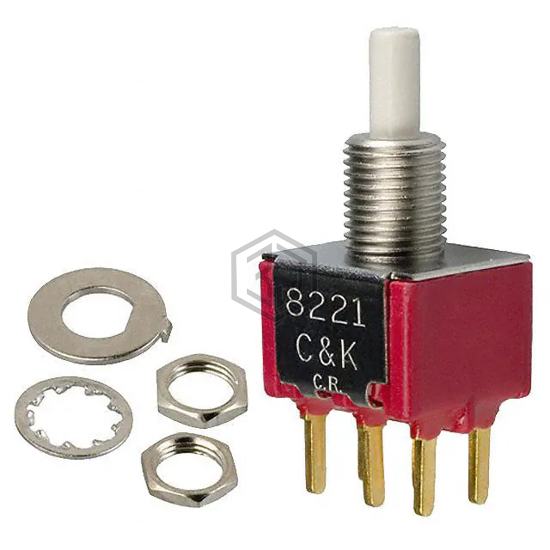 8221SHCGE - C&K - Pushbutton Switches