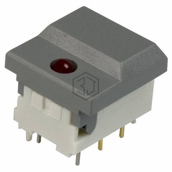 SETL GY RD 7.62 AU OA - C&K - Pushbutton Switches