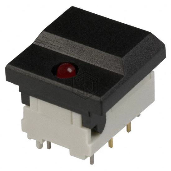 SETL BK RD 7.62 AU EE - C&K - Pushbutton Switches