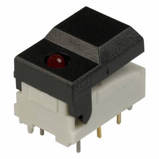 SERL BK RD 7.62 AU EE - C&K - Pushbutton Switches