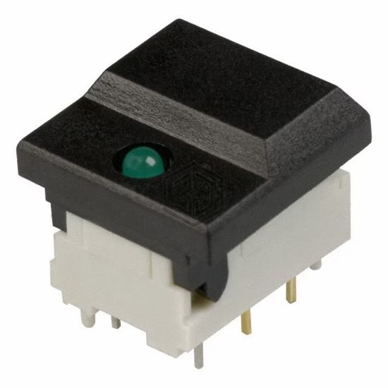 SETL BK GN 7.62 AU EE - C&K - Pushbutton Switches