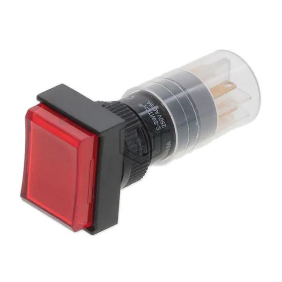 P16OAT11KREDRED - E-Switch - Pushbutton Switches