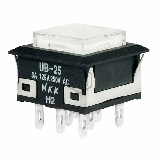 UB25KKW016B-JB - NKK Switches - Pushbutton Switches