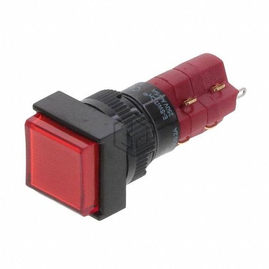 D16EES12MRED - E-Switch - Pushbutton Switches