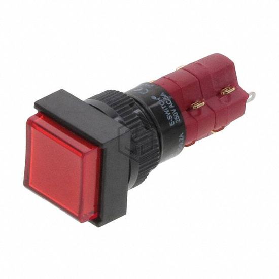 D16EES12HREDRED - E-Switch - Pushbutton Switches