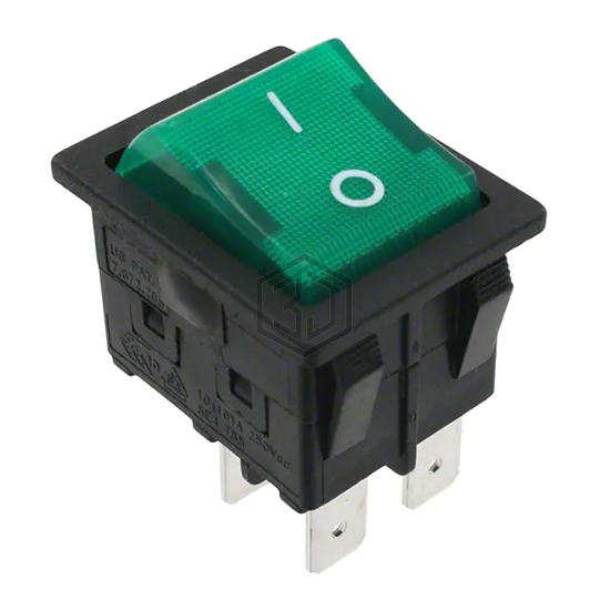 RBW2ABLKGILFF2 - E-Switch - Rocker Switches