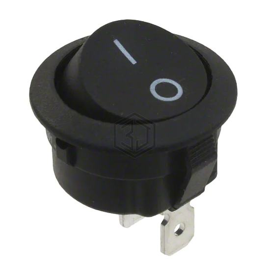 RR3112ABLKBLKNFF0 - E-Switch - Rocker Switches