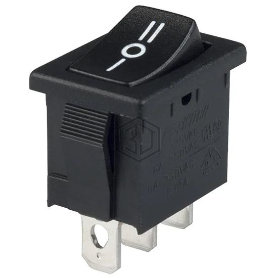 R1966DBLKBLKCF - E-Switch - Rocker Switches