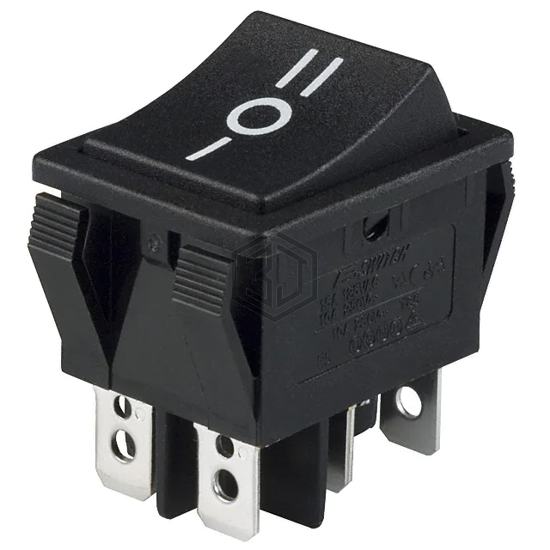 R5DBLKBLKCF0 - E-Switch - Rocker Switches