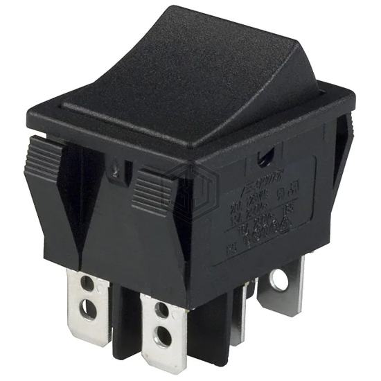 R5DBLKBLKEF0 - E-Switch - Rocker Switches
