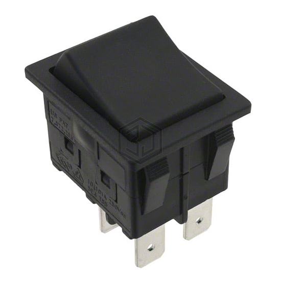 RBW2ABLKBLKEF0 - E-Switch - Rocker Switches