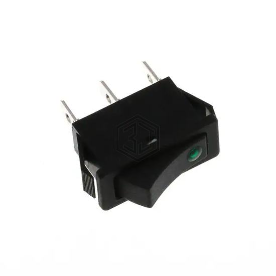 R4BBLKBLKGRNEF3 - E-Switch - Rocker Switches