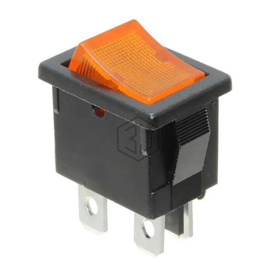 R1973BBLKYILEF3 - E-Switch - Rocker Switches