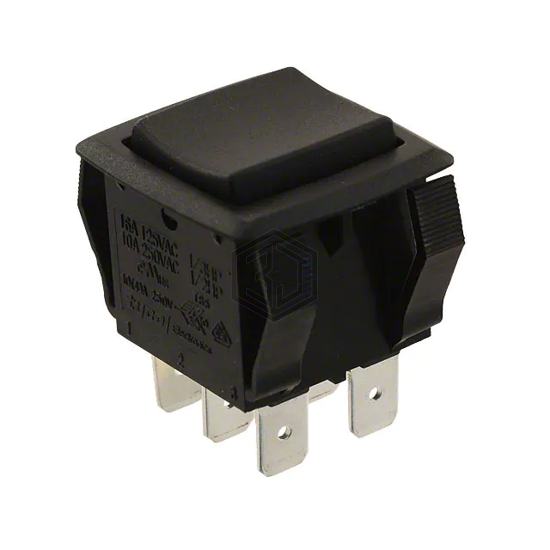 PRDDD3-16F-BB000 - TE Connectivity ALCOSWITCH Switches - Rocker Switches