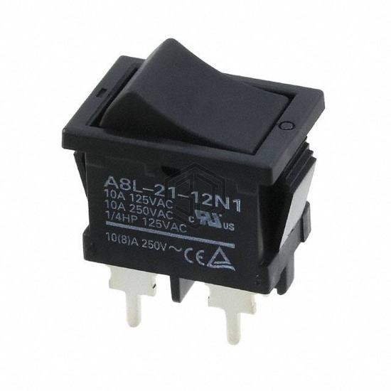 A8L-21-12N1 - Omron Electronics Inc-EMC Div - Rocker Switches