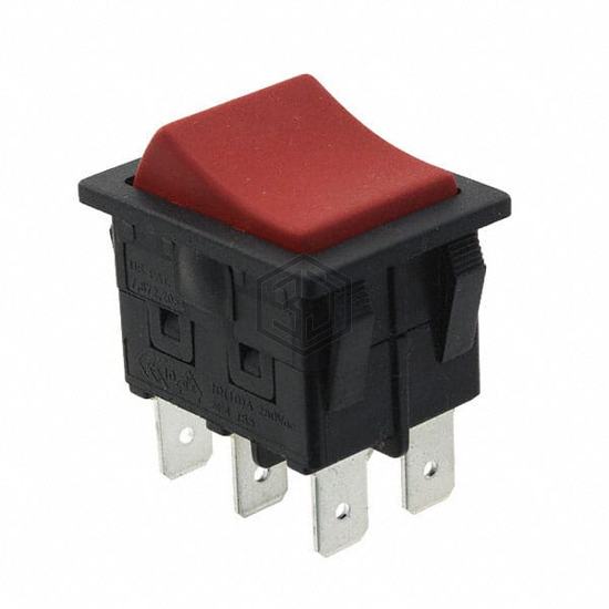 RBW2BBLKREDEF0 - E-Switch - Rocker Switches