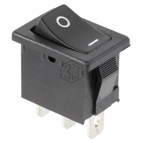 R1966CBLKBLKGF - E-Switch - Rocker Switches