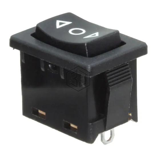 R1966IBLKBLKHS - E-Switch - Rocker Switches
