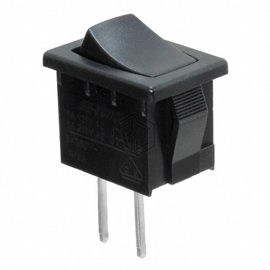 R1966ABLKBLKEP - E-Switch - Rocker Switches