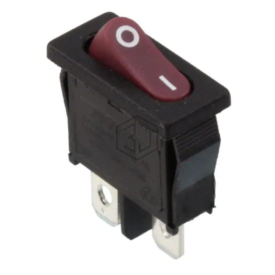 R6ABLKREDFF - E-Switch - Rocker Switches