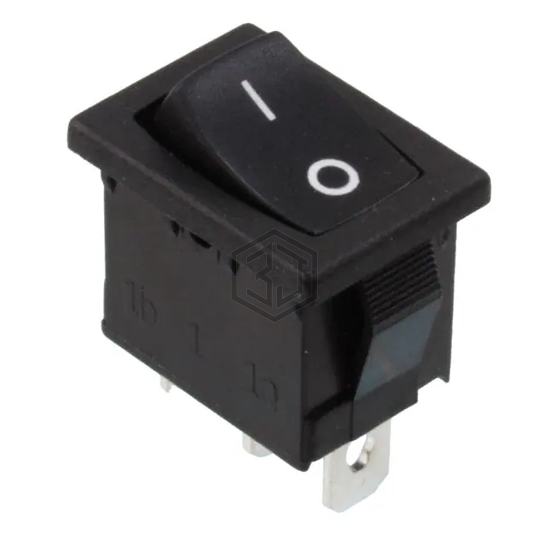 R1966CBLKBLKFF - E-Switch - Rocker Switches