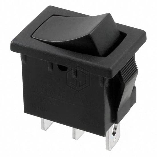 R1966CBLKBLKEF - E-Switch - Rocker Switches