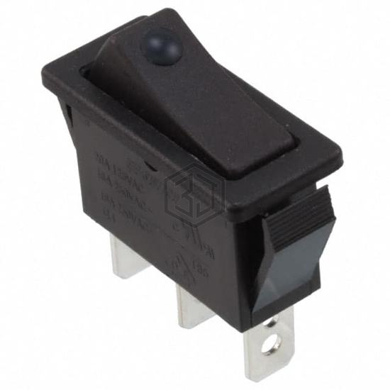 R4BBLKBLKGRNEF1 - E-Switch - Rocker Switches