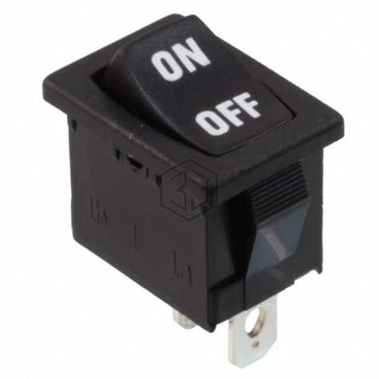R1966DBLKBLKIF - E-Switch - Rocker Switches