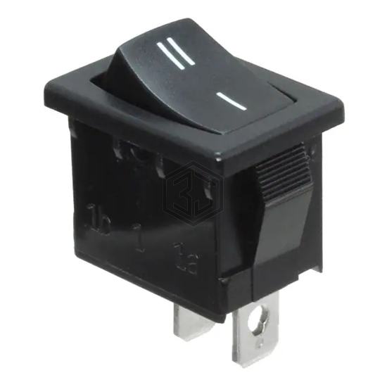 R1966ABLKBLKDF - E-Switch - Rocker Switches