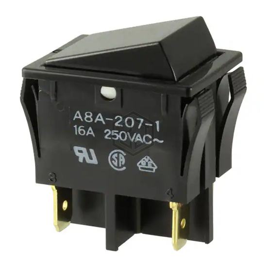 A8A-207-1 - Omron Electronics Inc-EMC Div - Rocker Switches