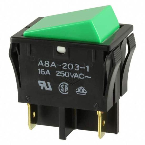 A8A-203-1 - Omron Electronics Inc-EMC Div - Rocker Switches