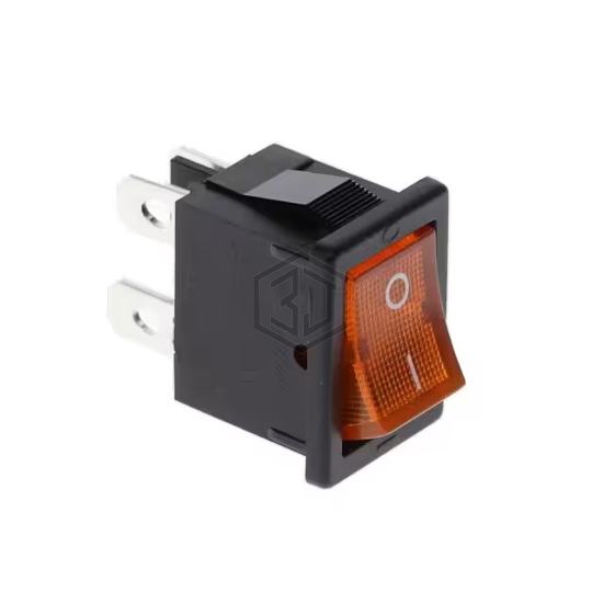 R1973BBLKYELFF2 - E-Switch - Rocker Switches