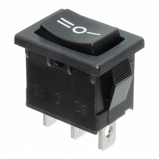 R1966IBLKBLKCF - E-Switch - Rocker Switches