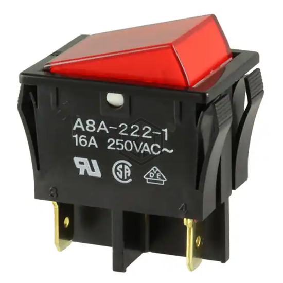 A8A-222-1 - Omron Electronics Inc-EMC Div - Rocker Switches