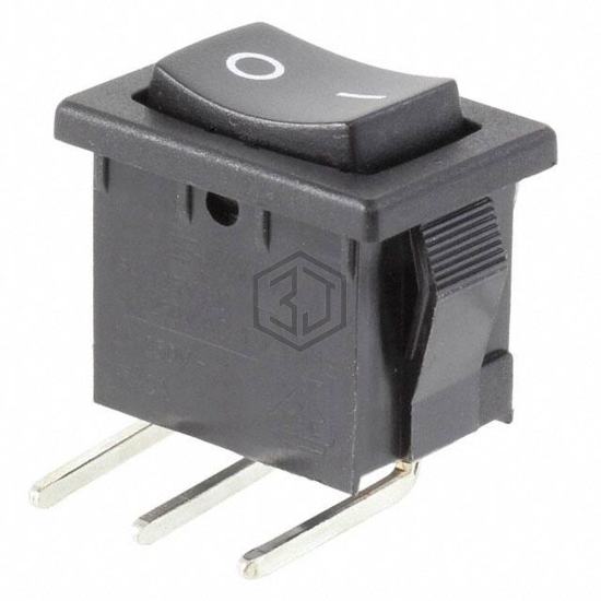 R1966DBLKBLKFR - E-Switch - Rocker Switches