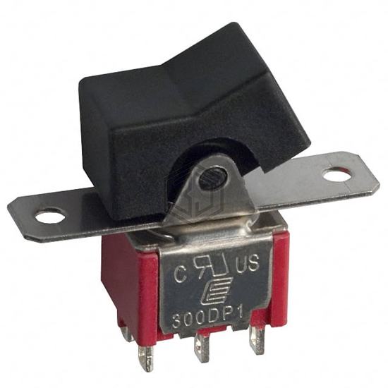 300DP3R1BLKM1QE - E-Switch - Rocker Switches