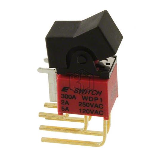 300AWDP1J1BLKM7QE - E-Switch - Rocker Switches