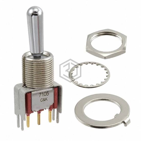 7105TCWV3BE - C&K - Toggle Switches