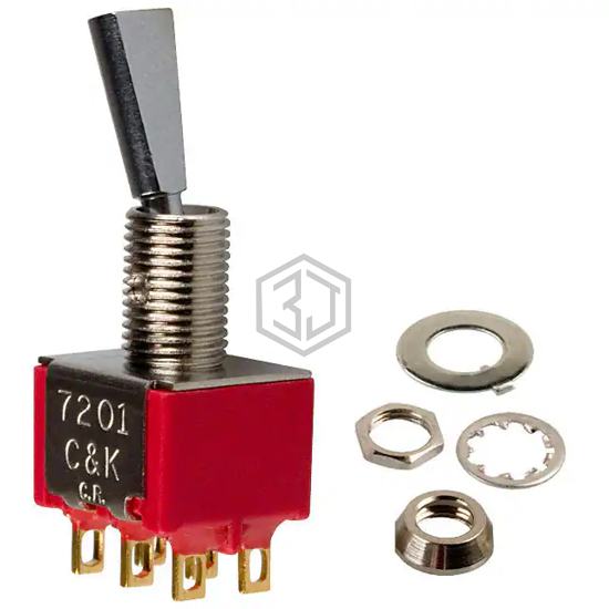 7201P3YZBE - C&K - Toggle Switches